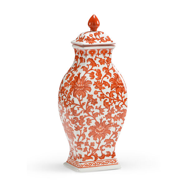 Orange Rectangular Vase, image 1