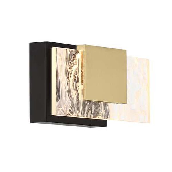Kasha Black Brass Integrated LED Bath Vanity, image 4