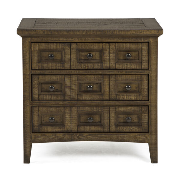 Bay Creek Relaxed Traditional Toasted Nutmeg 3 Drawer Nightstand, image 1