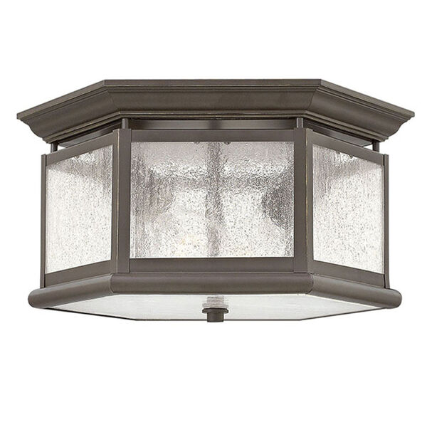 Edgewater Oil Rubbed Bronze Two-Light Outdoor Flush Mount, image 3