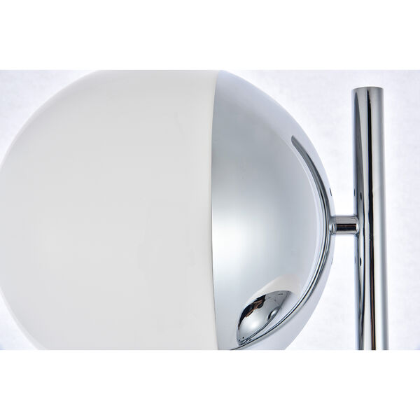 Eclipse Chrome and Frosted White Two-Light Floor Lamp, image 6