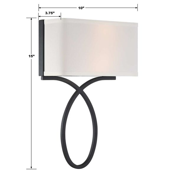 Brinkley Black Forged Two-Light Wall Sconce, image 3