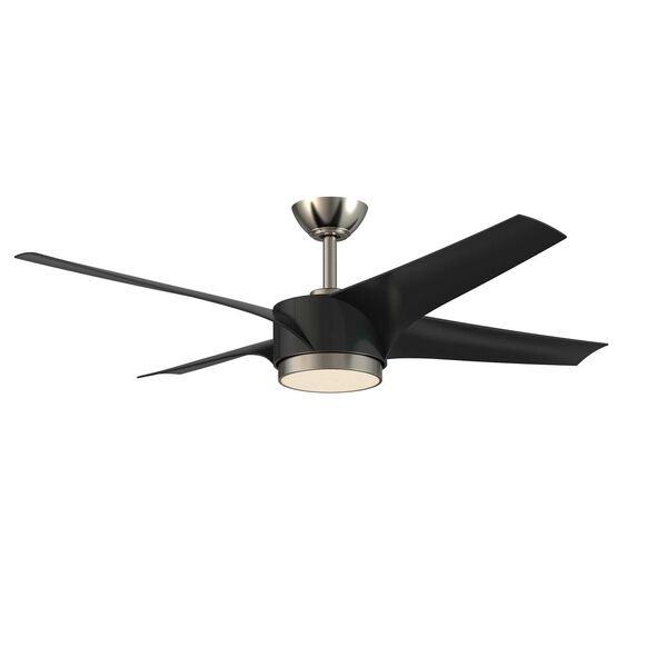 Vela Black Satin Nickel 52-Inch Integrated LED Ceiling Fan, image 1