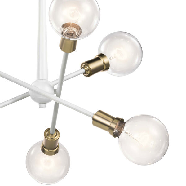 Armstrong White Six-Light Chandelier, image 3