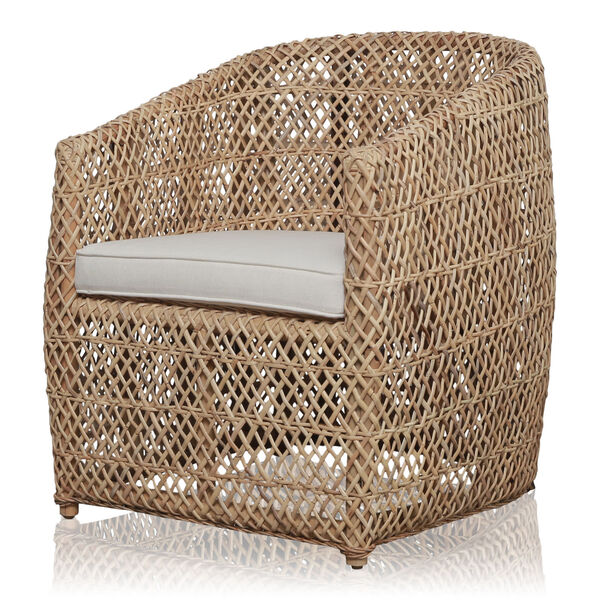 Sumatra Canvas Natural Barrel Chair with Cushion, image 2