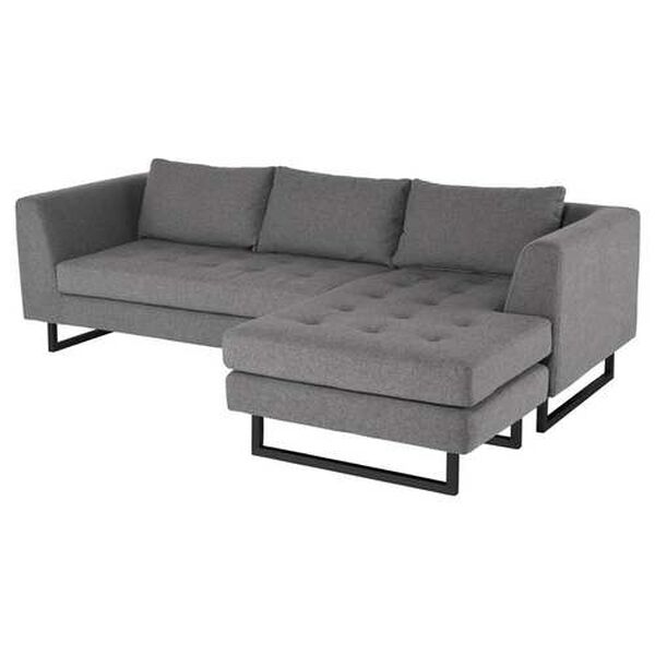Matthew Shale Grey Black Sectional Sofa, image 2