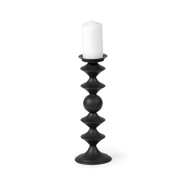 Candelero II Black Large Table Candle Holder, image 1