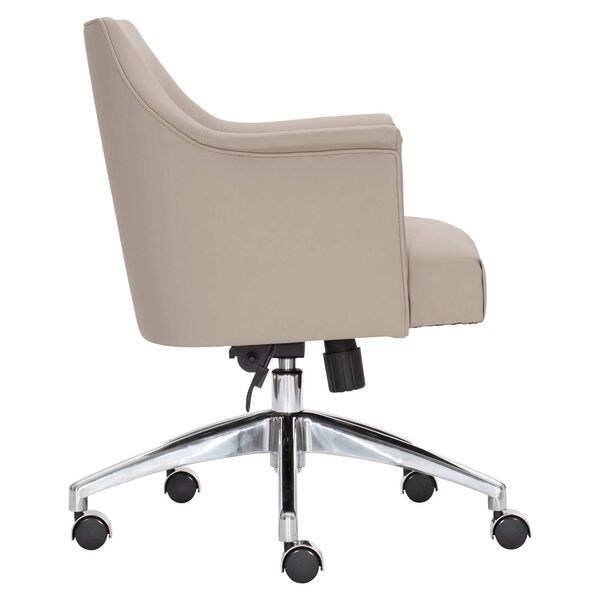 Tiemann Taupe, Black and Stainless Steel Office Chair, image 2