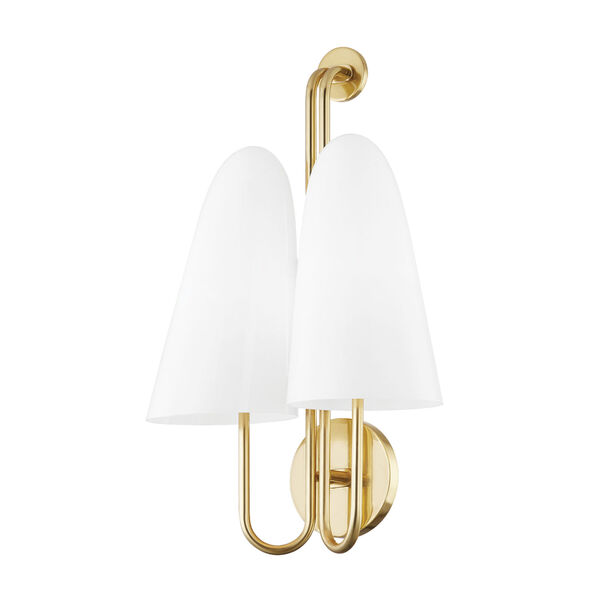 Slate Hill Aged Brass Two-Light Wall Sconce, image 1