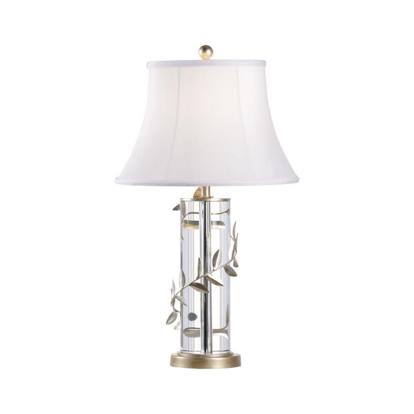 Pam Cain Clear and Antique Silver One-Light Table Lamp, image 1