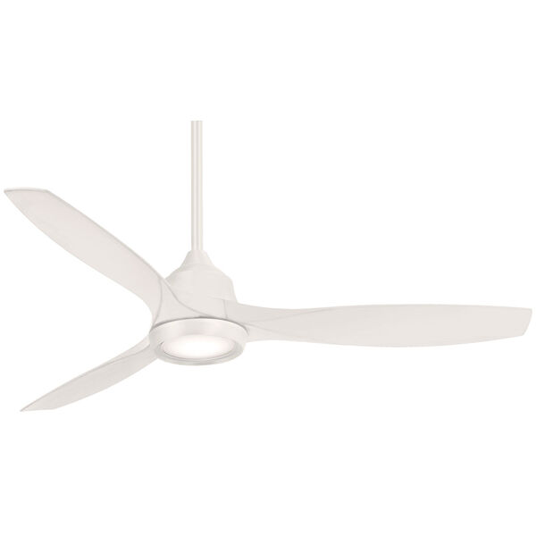 Skyhawk Flat White 60-Inch LED Ceiling Fan, image 1