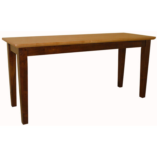 Dining Essentials Cinnamon and Espresso Shaker Styled Bench, image 1