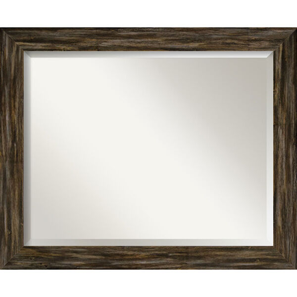 Fencepost Brown 33-Inch Wall Mirror, image 1