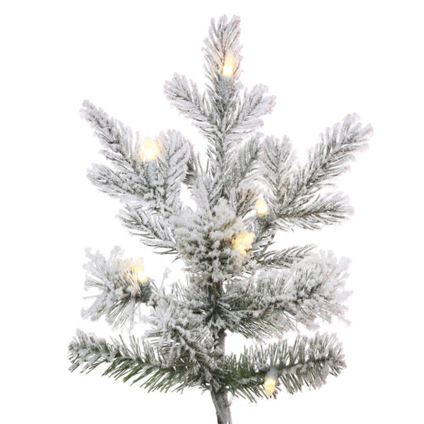 Flocked Kiana Green 1850 LED Light Artificial Pre-lit Tree, image 3