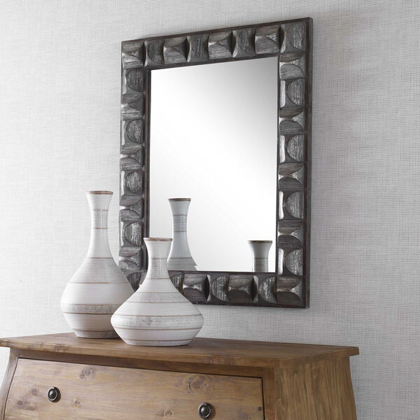 Pickford Aged Gray and Silver Wall Mirror, image 3