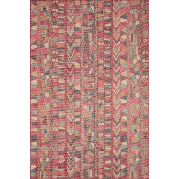 Malik Fuchsia and Cream 7 Ft. 6 In. x 9 Ft. 6 In. Area Rug, image 1