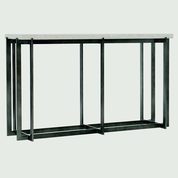 Hathaway Oil Rubbed Bronze and White Metal Console Table, image 2