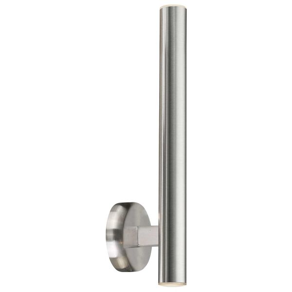 Pipeline Brushed Steel White Two-Light LED Wall Sconce, image 1