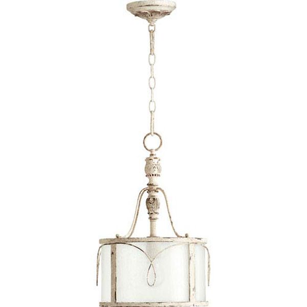 Salento Persian White One Light Pendant with Clear Seeded Glass, image 1
