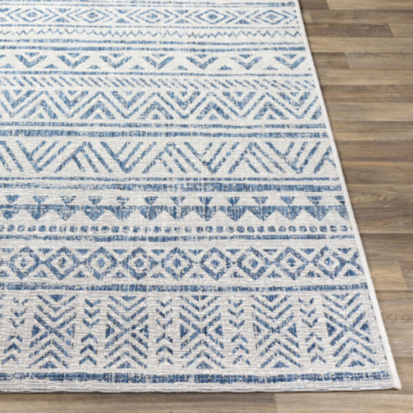 Eagean Denim, Navy and White Square: 6 Ft. 7 In. x 6 Ft. 7 In. Rug, image 3