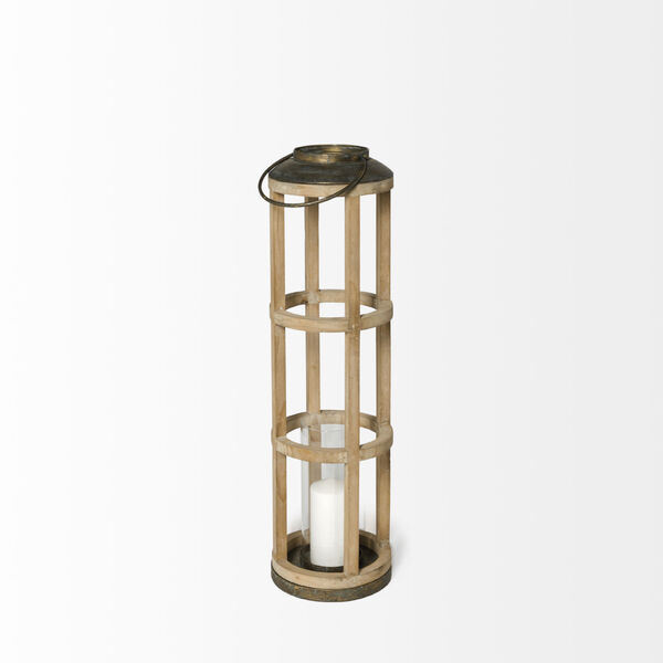 Andy I Brown Cylindrical Candle Holder Lantern, image 4