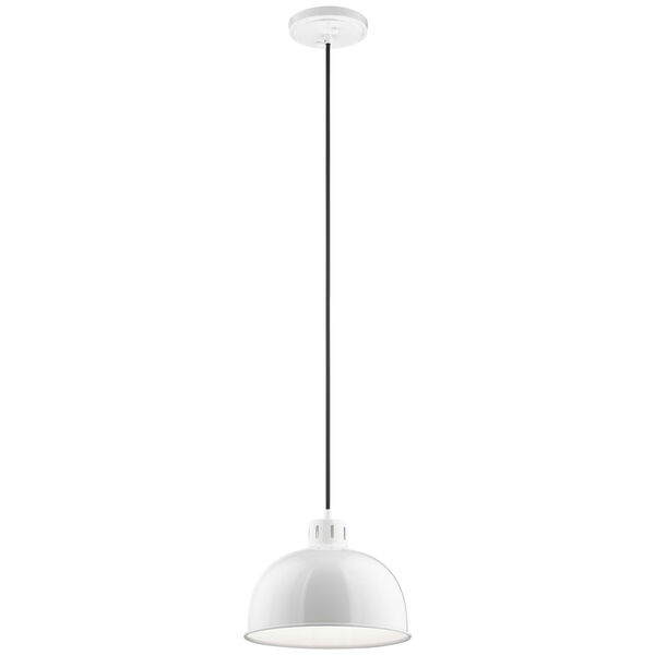 Zailey White12-Inch  One-Light Pendant, image 1