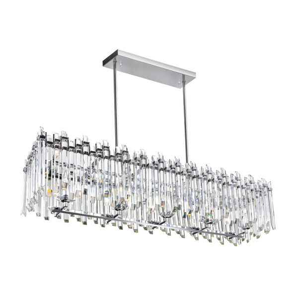 Henrietta Chrome 10-Light Chandelier with K9 Clear Crystals, image 1