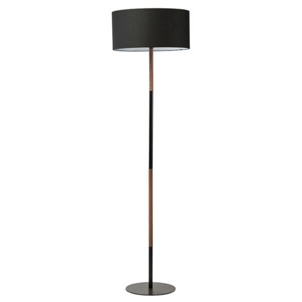 Monroe Matte Black One-Light Floor Lamp, image 1