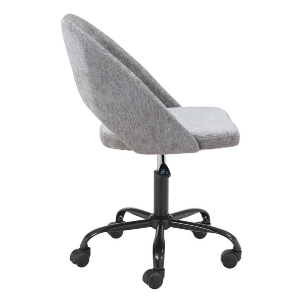 Treibh Light Gray and Black Office Chair, image 3