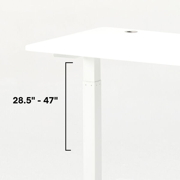 Autonomous Grey Frame Black Classic Top Adjustable Height Standing Desk, image 5