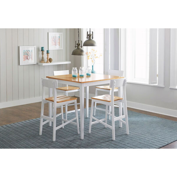 Light Oak/White Counter Table, image 1