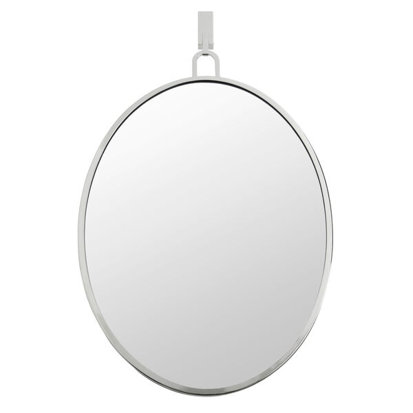 Stopwatch Polished Nickel Wall Mirror, image 1