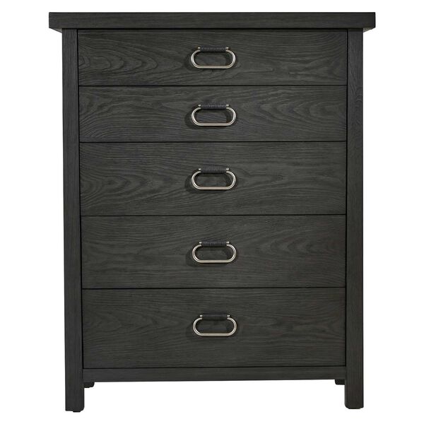 Trianon Black and Silver Tall Drawer Chest, image 1