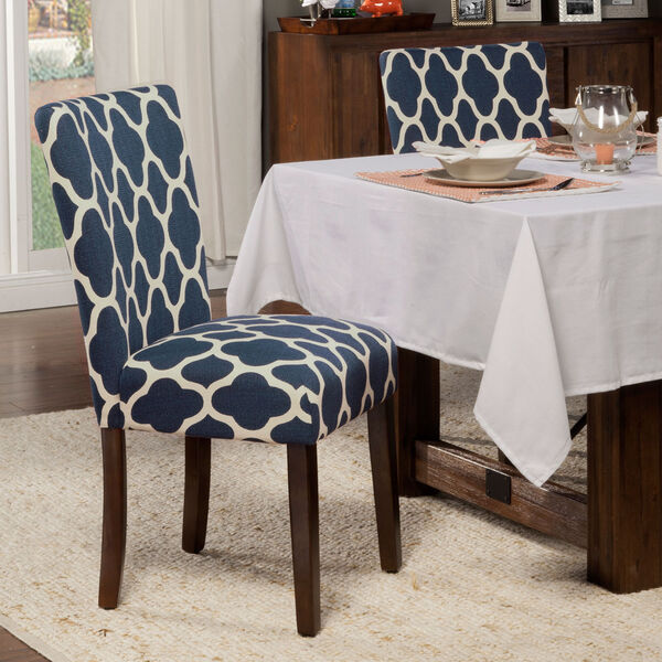 Parsons Chair, Navy Blue, Set of Two, image 2
