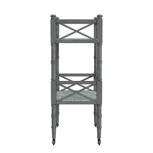 Foster Powder Gray Two-Tier Bar Cart, image 4