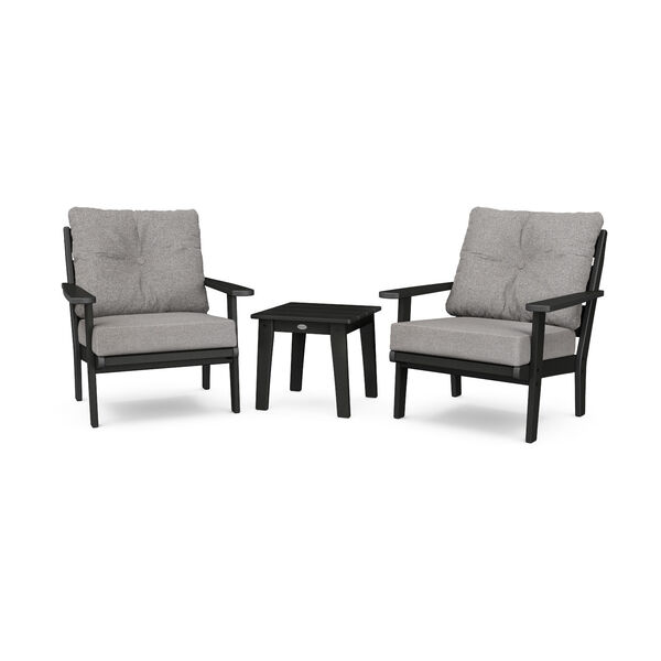 Lakeside Black and Grey Mist Deep Seating Chair Set, 3-Piece, image 1