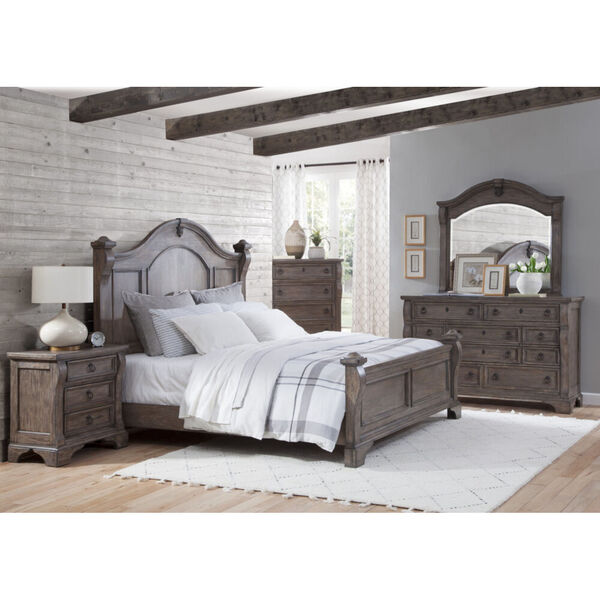 Heirloom Rustic Charcoal Rustic Charcoal King Poster Bed, image 6