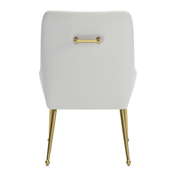Madelaine White and Gold Dining Chair, image 5