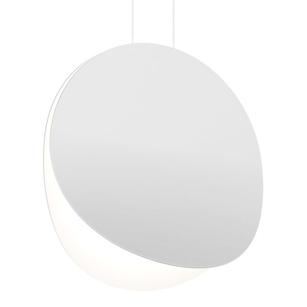 Malibu Discs Satin White 18-Inch LED Pendant, image 1