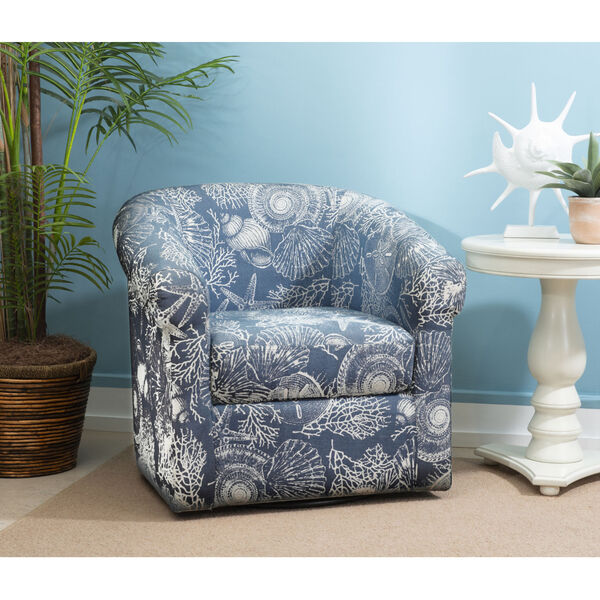 Maverick Blue Swivel Club Chair, image 6