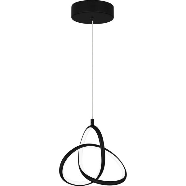 Illoria Matte Black One-Light LED Mini Pendant, image 1