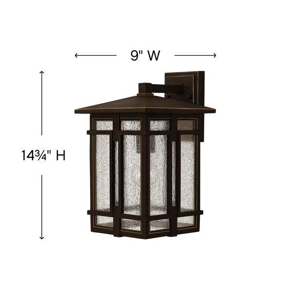 Tucker Oil Rubbed Bronze 15-Inch One-Light Outdoor Wall Sconce, image 7