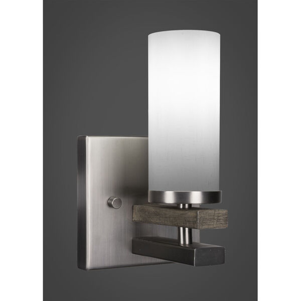 Belmont Graphite and Distressed Wood One-Light Wall Sconce, image 1