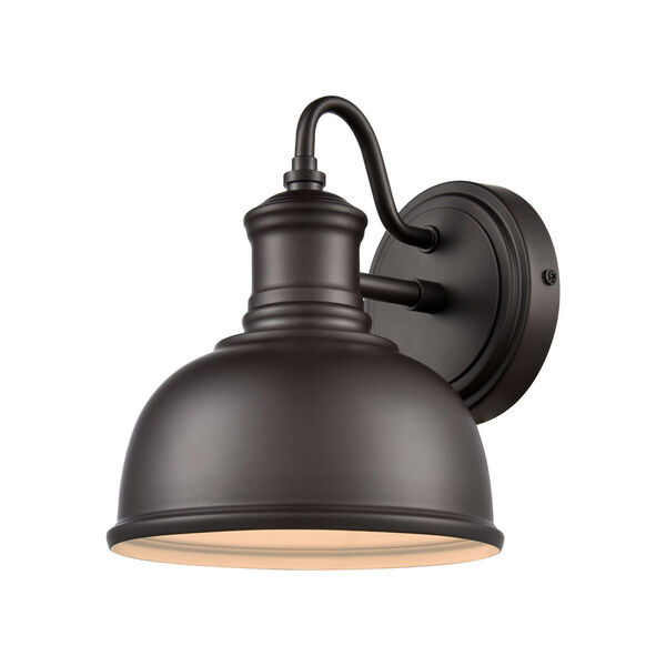Cedar Park Brown Oil Rubbed Bronze Seven-Inch One-Light Outdoor Wall Sconce, image 1