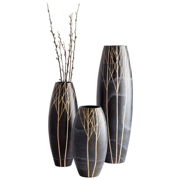 Black Onyx Winter Medium Vase, image 2