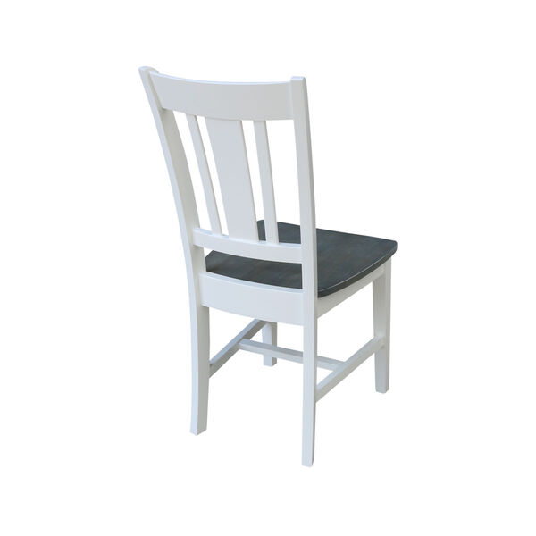 San Remo White and Heather Gray Splatback Chair, image 2