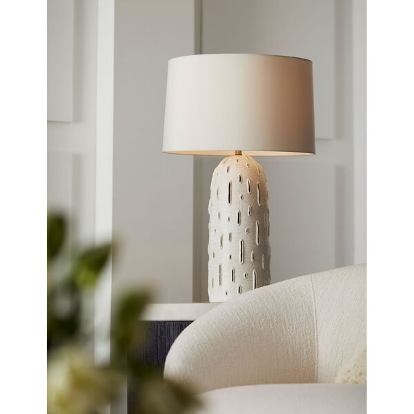 Grotto White Stained Crackle One-Light Table Lamp, image 2