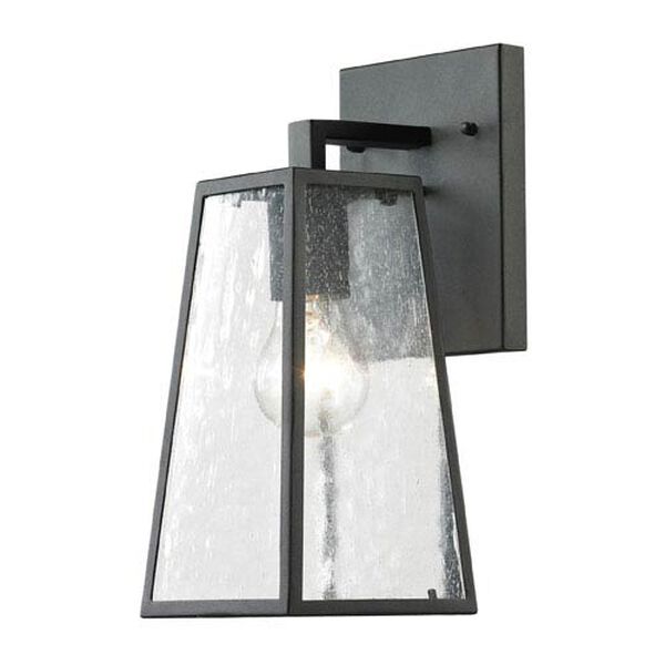 Meditterano Matte Black 14-Inch One Light Outdoor Wall Sconce, image 1