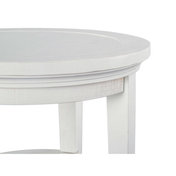 Heron Cove Chalk White Round End Table, image 4