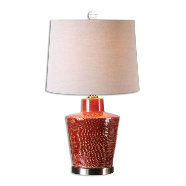 Cornell Brick Red One-Light Table Lamp, image 1